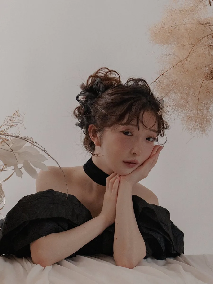 アップスタイルのヘアセット