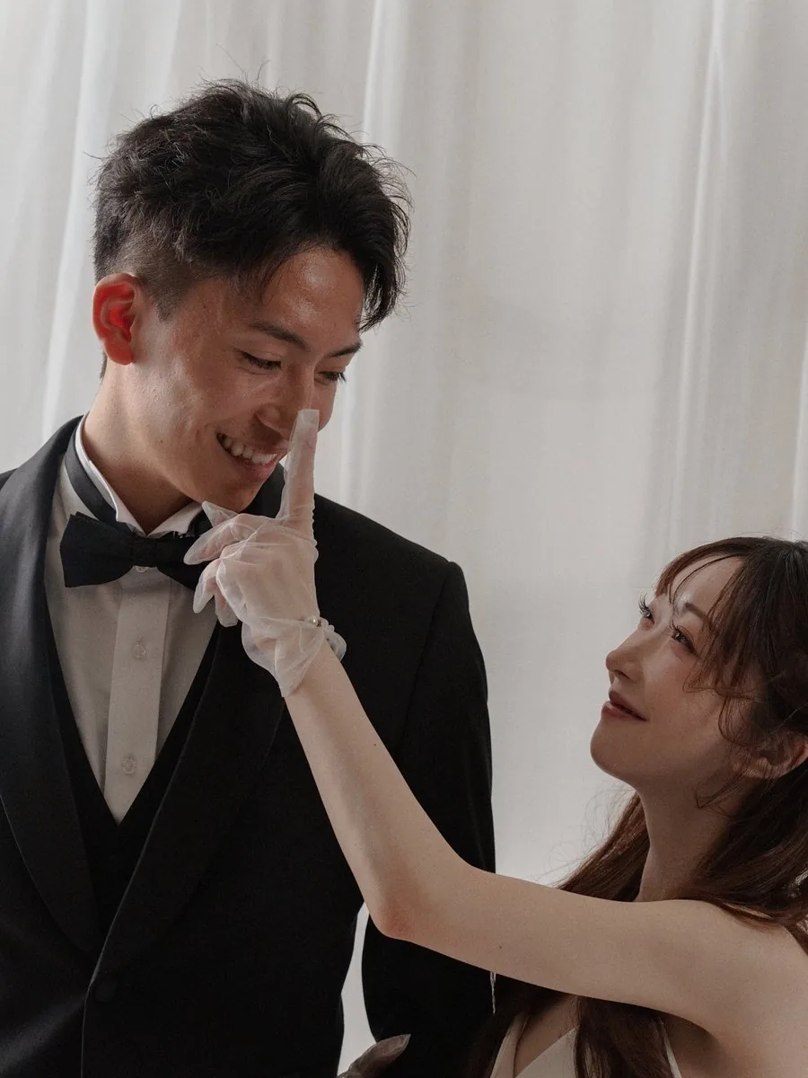 支度を終えた新婦と新郎