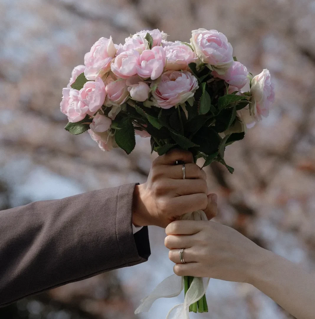 宮城｜桜並木で撮る春のフォトウェディング