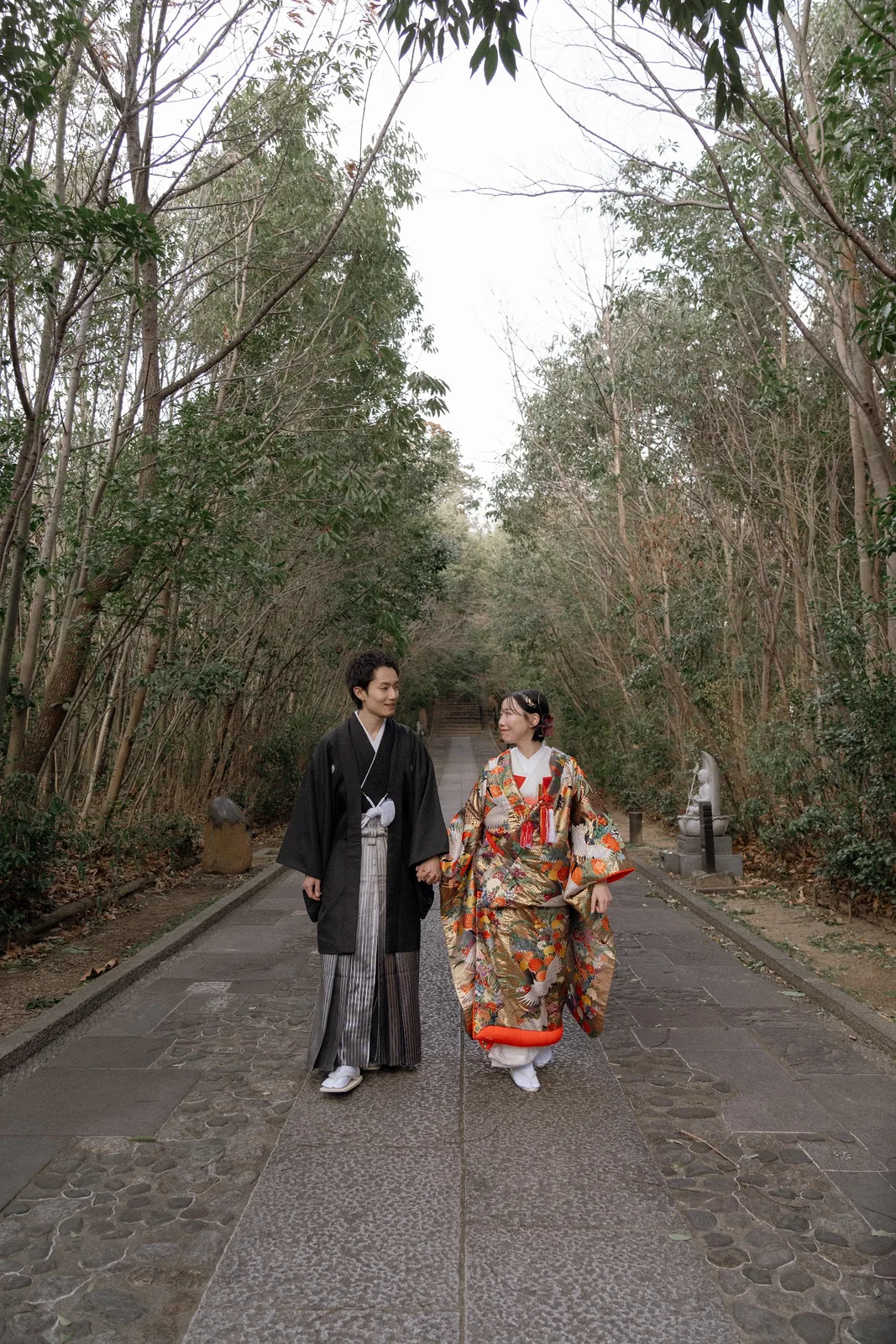 宮城県 輪王寺／日本庭園／和装／フォトウェディングの撮影（3枚目）