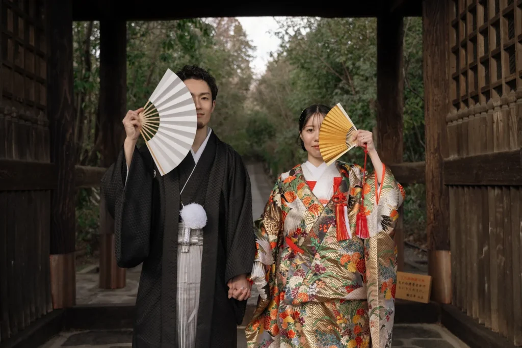 宮城県 輪王寺／日本庭園／和装／フォトウェディングの撮影（5枚目）