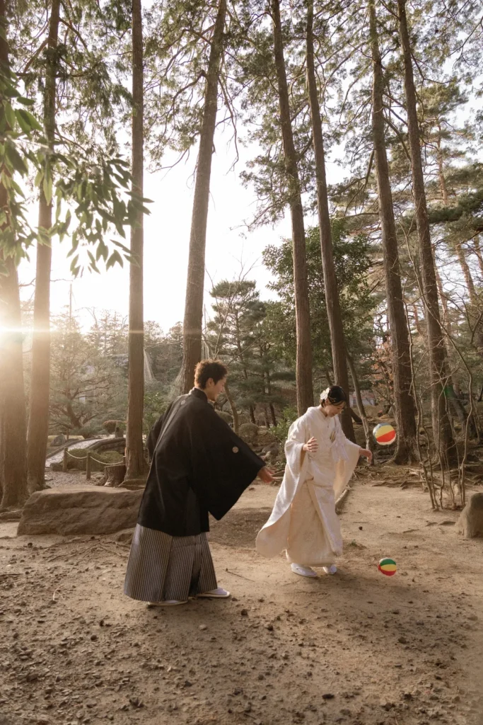 宮城県 輪王寺／日本庭園／和装／フォトウェディングの撮影（8枚目）