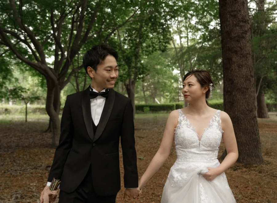 宮城・多賀城｜木立の公園で撮る初夏のフォトウェディング