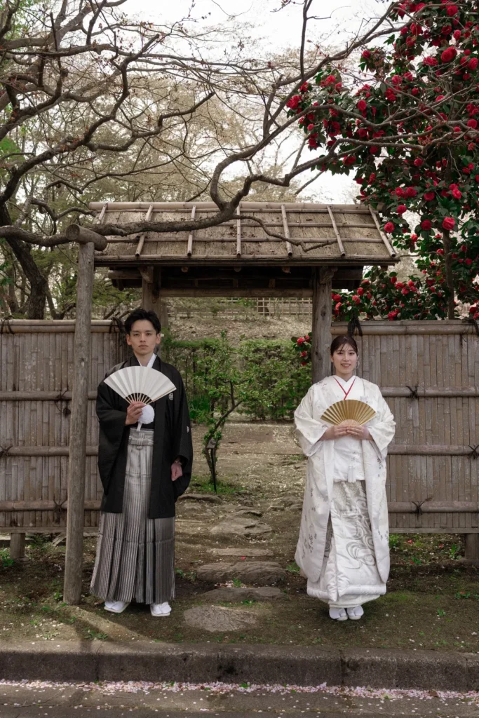 青森県／桜／和装／フォトウェディングの撮影（5枚目）
